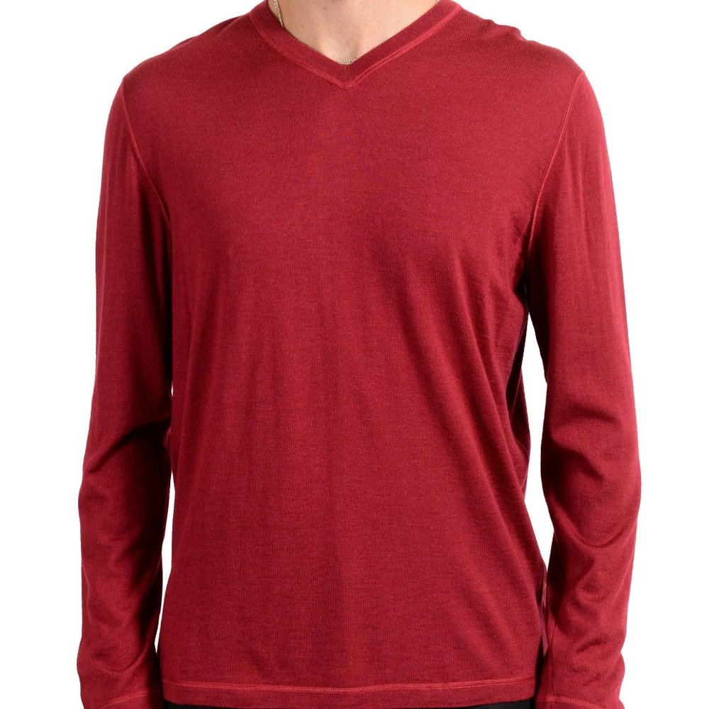 Kiton Napoli Men's Burgundy Silk Cashmere Sweater